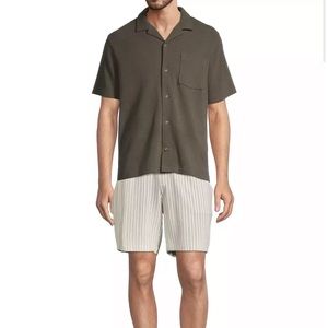 Vince Boucle Short-Sleeve Camp Shirt